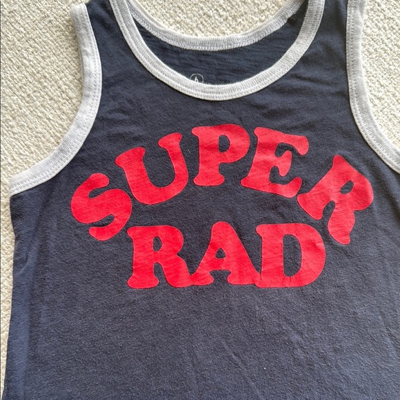 Prefresh Super Rad Kids Tank Top - Navy and Red - Picture 2 of 5